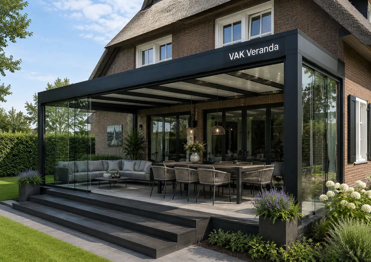 Tuinkamer met schuifwanden