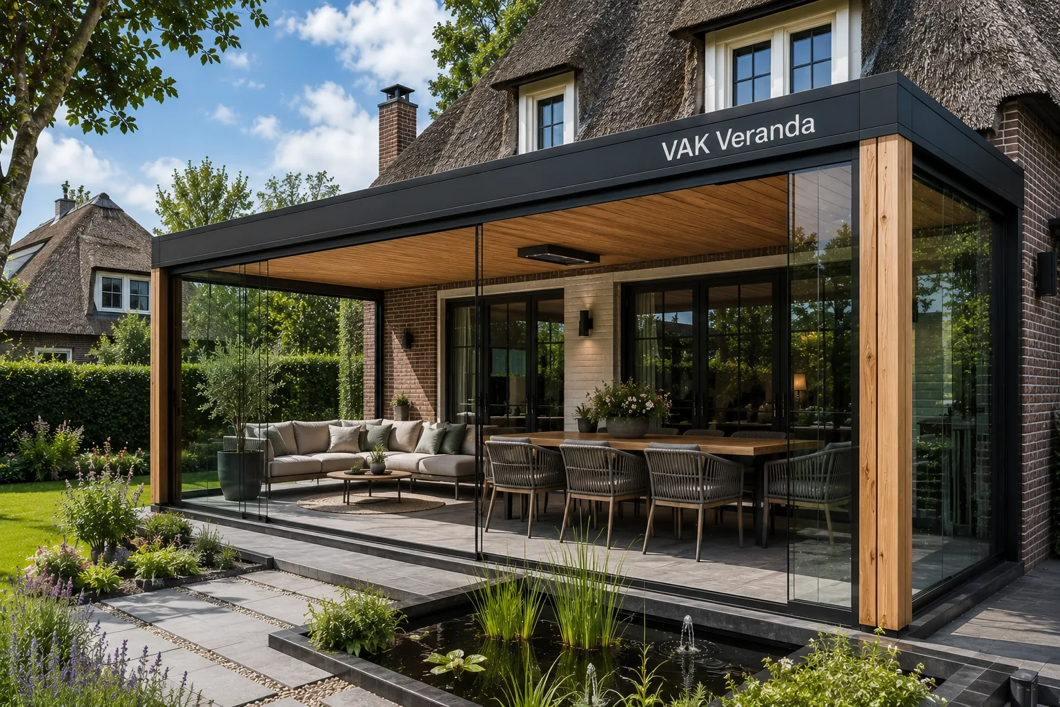 Aluminium veranda extra beeld